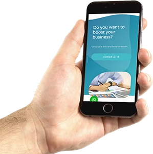 costa community services showing a website on a mobile phone